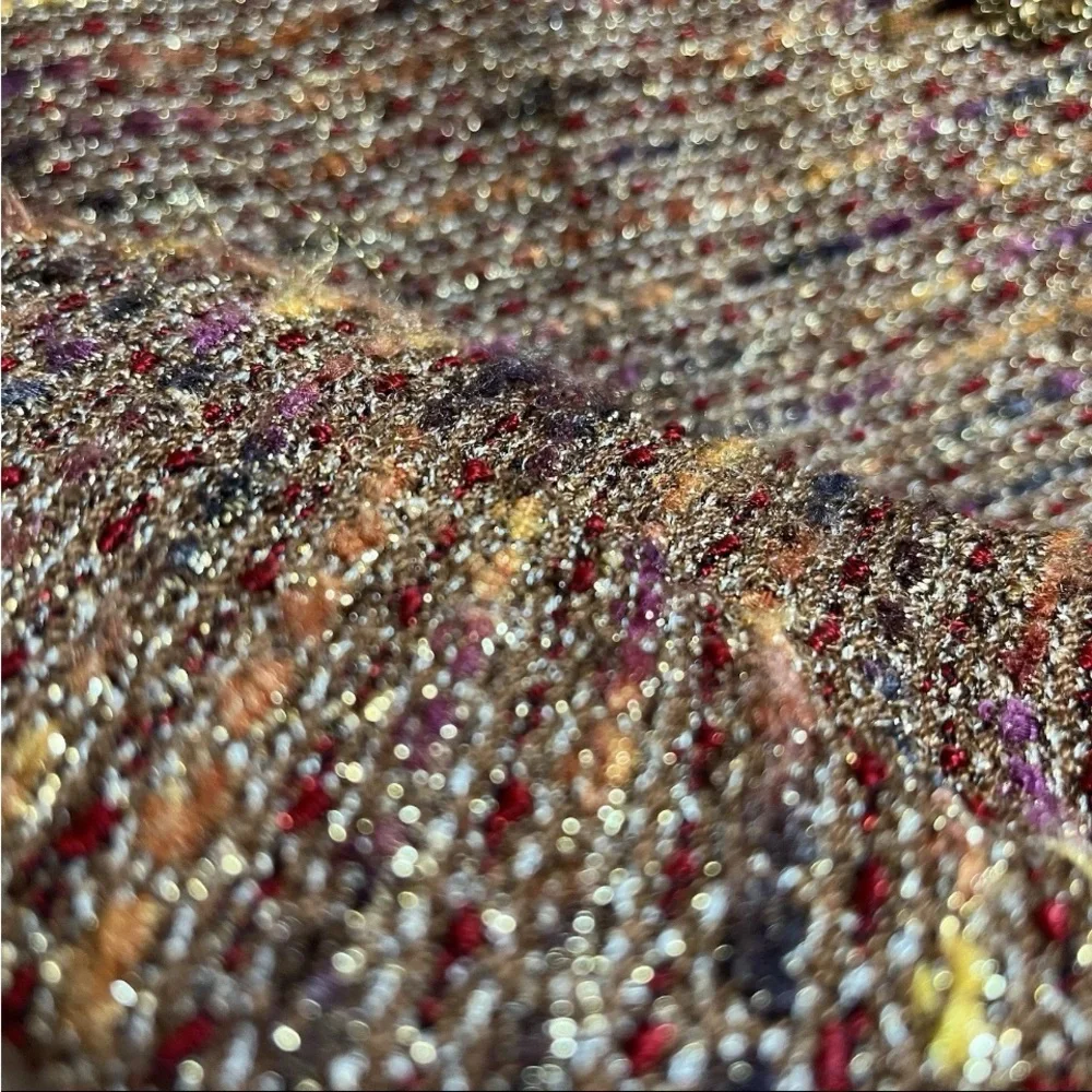 St John Couture Knit Suit Sz 14/16 Jacket Blazer Shimmer Gold Trim Luxury READ - Picture 8 of 16